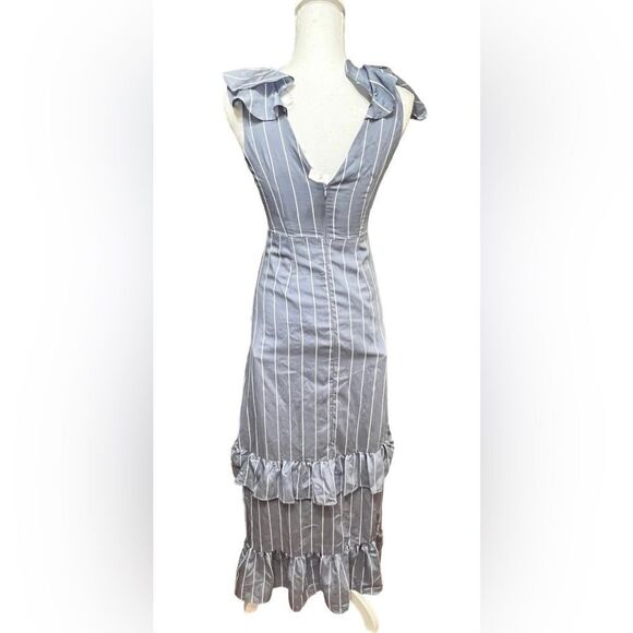 NWT English Factory Striped Ruffle Maxi Dress - Picture 6 of 7